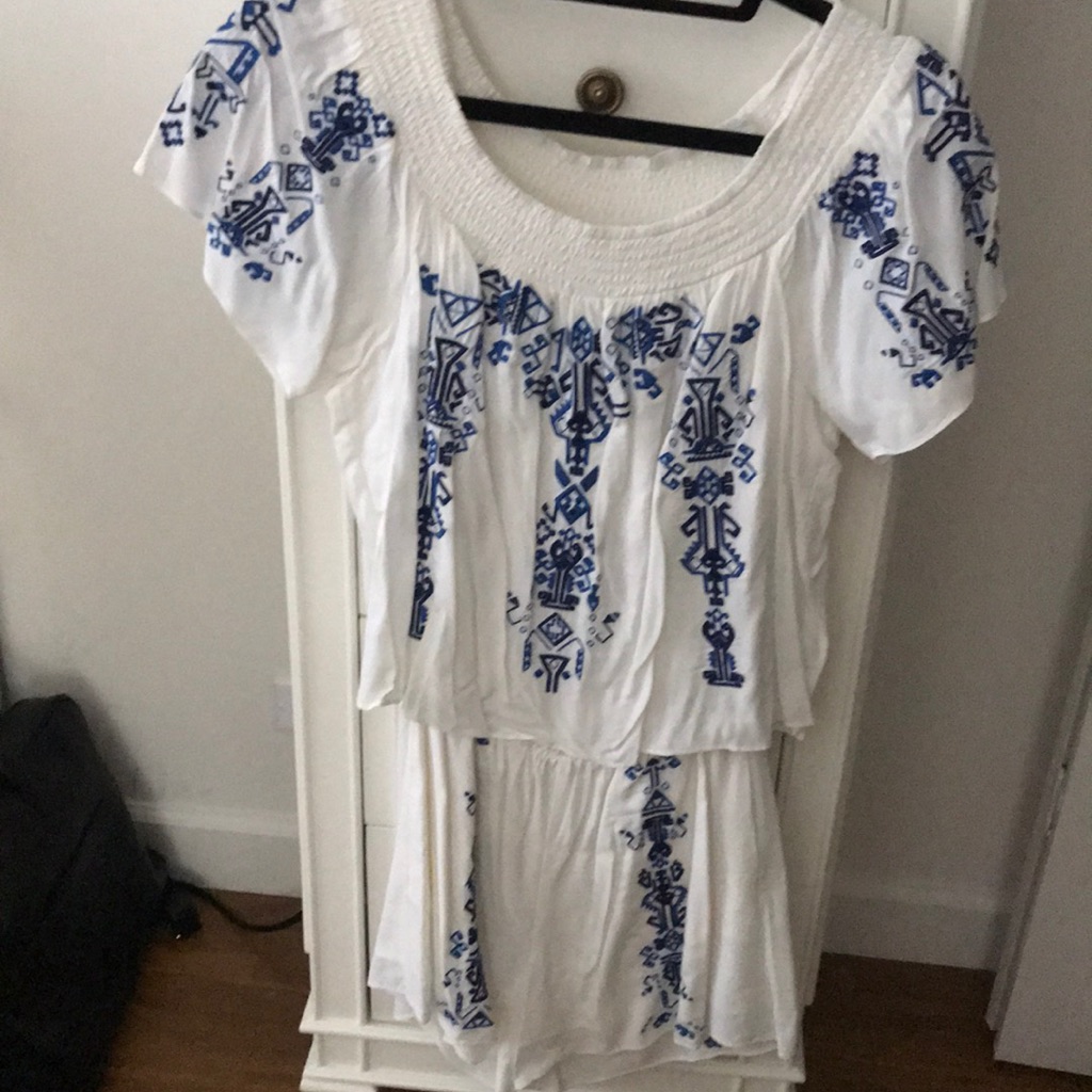 All Over Embroidered Romper